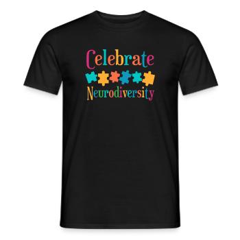 Celebrate neurodiversity - Men's T-Shirt - black - Front - AI Model Male 178 light (178cm)