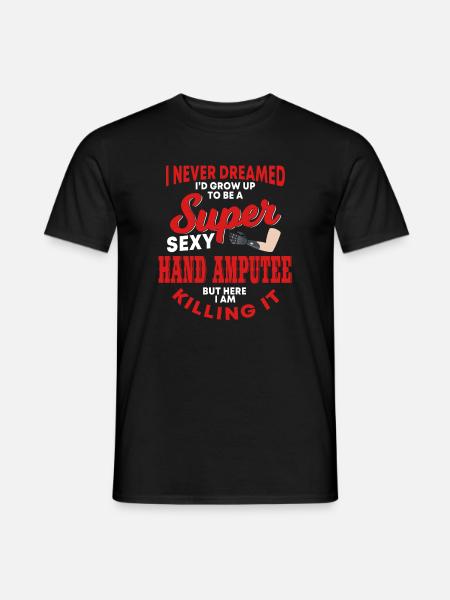 Funny hand amputee t-shirt - Men's T-Shirt - black