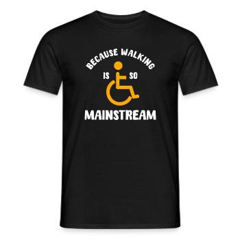 Wheelchair Driver Humor - Men's T-Shirt - black - Front - AI Model Male 178 light (178cm)