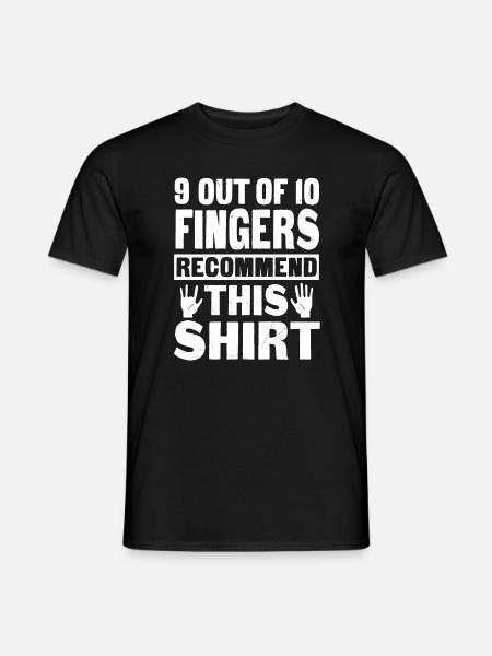 Funny Finger Amputee Shirt - Men's T-Shirt - black