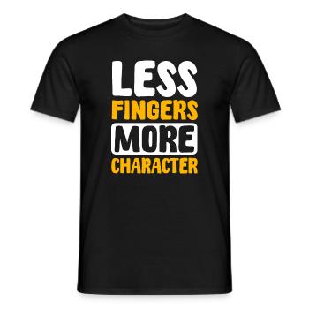 Finger amputees - Men's T-Shirt - black - Front - AI Model Male 178 light (178cm)