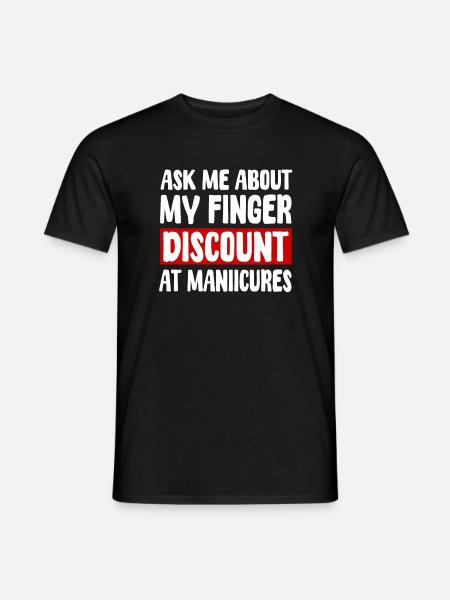 Finger amputee - Men's T-Shirt - black