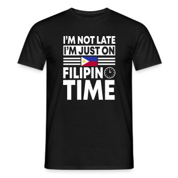Filipino Time - Männer T-Shirt - Schwarz - Vorne - AI Model Male 178 light (178cm)