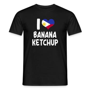 Chemise Ketchup à la banane - T-shirt homme - noir - Devant - AI Model Male 178 light (178cm)