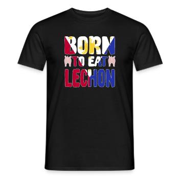 SGeboren frit pour manger du lechon - T-shirt homme - noir - Devant - AI Model Male 178 light (178cm)