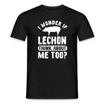 Poitrine de porc philippine - T-shirt homme - noir - Devant - AI Model Male 178 light (178cm)