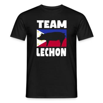 L’équipe Lechon Philippines - T-shirt homme - noir - Devant - AI Model Male 178 light (178cm)