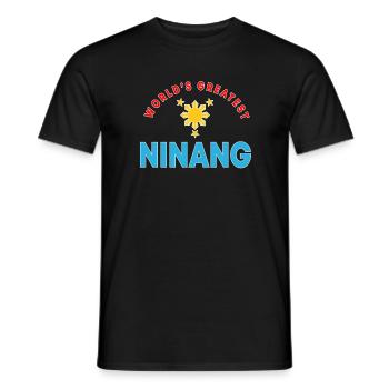 Ninang – Philippinische Patentante - Männer T-Shirt - Schwarz - Vorne - AI Model Male 178 light (178cm)