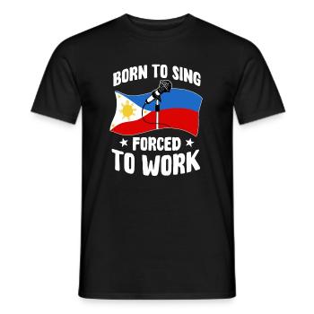 Chemise philippine Videoke Karaoke Philippines - T-shirt homme - noir - Devant - AI Model Male 178 light (178cm)
