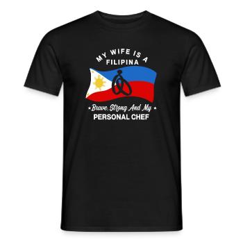 Ma femme est philippine - T-shirt homme - noir - Devant - AI Model Male 178 light (178cm)