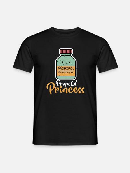 Lustige Anästhesistin Propofol Prinzessin - Männer T-Shirt - Schwarz