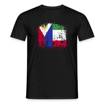 Drapeau des Philippines Italie - T-shirt homme - noir - Devant - AI Model Male 178 light (178cm)
