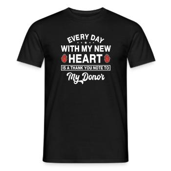Grateful Heart Transplant - Men's T-Shirt - black - Front - AI Model Male 178 light (178cm)