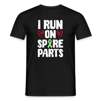 Transplantation cardiaque - Je fonctionne avec des pièces de rechange - T-shirt homme - noir - Devant - AI Model Male 178 light (178cm)