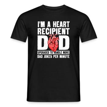 heartheart receiver dad - Men's T-Shirt - black - Front - AI Model Male 178 light (178cm)