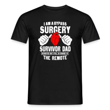 Bypass Surgery Surviving Dad - Men's T-Shirt - black - Front - AI Model Male 178 light (178cm)