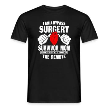Bypass Surgery Survivor Mom - Men's T-Shirt - black - Front - AI Model Male 178 light (178cm)