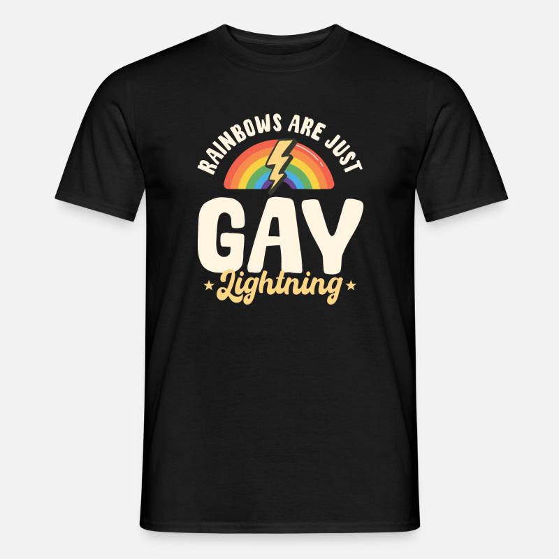 Regenbogen Sind Nur Schwule Blitze - Männer T-Shirt - Schwarz