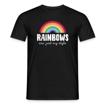LGBTQ Rainbow Saying Pride Month - Men's T-Shirt - black - Front - AI Model Male 178 light (178cm)
