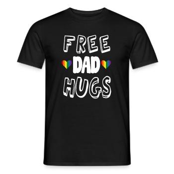 Chemise gay papa gratuite câline - T-shirt homme - noir - Devant - AI Model Male 178 light (178cm)