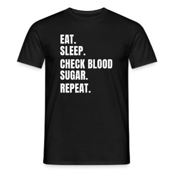 Tenue de diabète drôle - T-shirt homme - noir - Devant - AI Model Male 178 light (178cm)