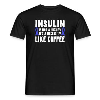 Insulin Und Kaffee - Männer T-Shirt - Schwarz - Vorne - AI Model Male 178 light (178cm)