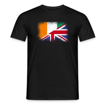 Elfenbeinküste Gross Britannien - Männer T-Shirt - Schwarz - Vorne - AI Model Male 178 light (178cm)