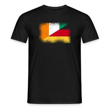 Elfenbeinküste Deutschland - Männer T-Shirt - Schwarz - Vorne - AI Model Male 178 light (178cm)