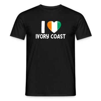 I love Côte d'Ivoire - Men's T-Shirt - black - Front - AI Model Male 178 light (178cm)
