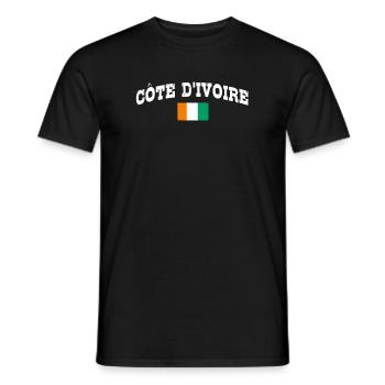 Cote D'Ivory - Männer T-Shirt - Schwarz - Vorne - AI Model Male 178 light (178cm)