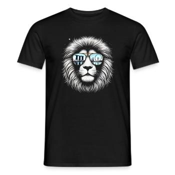 Singapore Skyline: Love Singapore Tourist Lion - Men's T-Shirt - black - Front - AI Model Male 178 light (178cm)