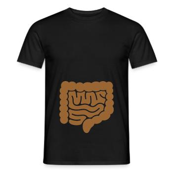 Look Ma... my intestine, route to #2 - Men's T-Shirt - black - Front - AI Model Male 178 light (178cm)