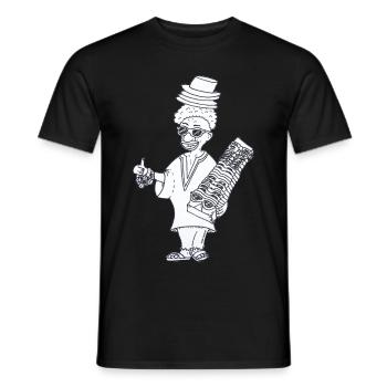 Hello Helmut Mallorca (black and white) - Men's T-Shirt - black - Front - AI Model Male 178 light (178cm)
