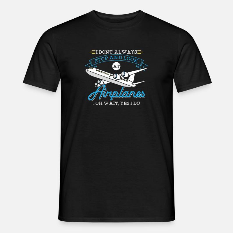 Airplane - pilot, technician, engineer gift - Men's T-shirt - black