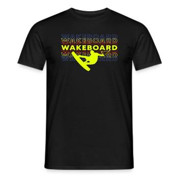 wakeboard wakeboarder-style - Men's T-Shirt - black - Front - AI Model Male 178 light (178cm)