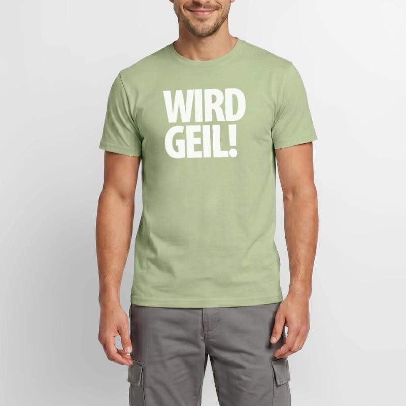 DYNAMISCH | WIRD GEIL | schwarz Männer T-Shirt