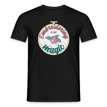 Broder, c’est comme de la magie - T-shirt homme - noir - Devant - AI Model Male 178 light (178cm)