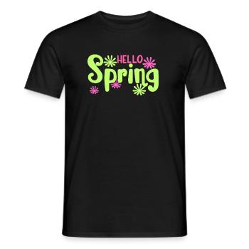 hello spring - T-shirt homme - noir - Devant - AI Model Male 178 light (178cm)