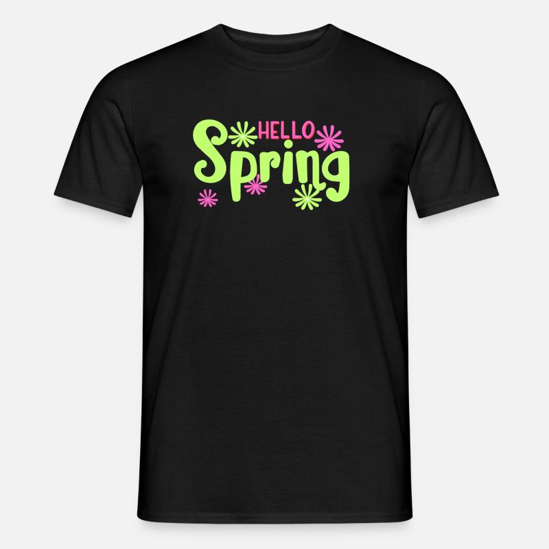 Hallo Frühling - Männer T-Shirt - Schwarz