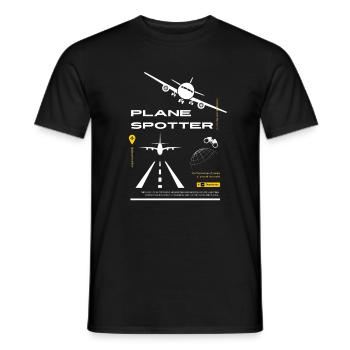 Airplane Spotter on tour - Männer T-Shirt - Schwarz - Vorne - AI Model Male 178 light (178cm)