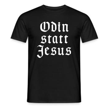 Odin statt Jesus | Wikinger, lustige Sprüche - Männer T-Shirt - Schwarz - Vorne - AI Model Male 178 light (178cm)