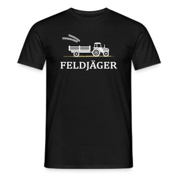Traktor Traktorfahrer Landwirt Acker Feld - Männer T-Shirt - Schwarz - Vorne - AI Model Male 178 light (178cm)