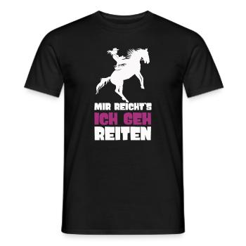 Mir Reichts Ich Geh Reiten Reiterinnen Reiterhof - Männer T-Shirt - Schwarz - Vorne - AI Model Male 178 light (178cm)