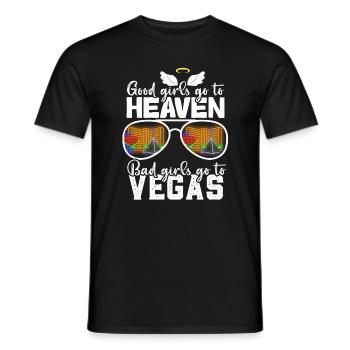 Good Girls Go To Heaven Bad Girls Go To Vegas Trip - Men's T-Shirt - black - Front - AI Model Male 178 light (178cm)