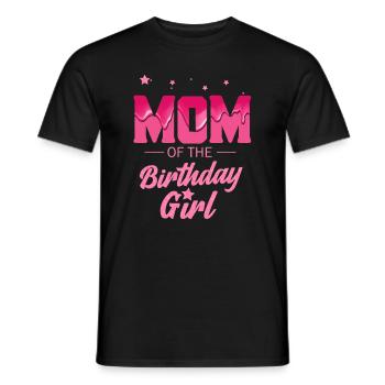 Femme Maman de la fille d’anniversaire Maman Maman Grand-mère - T-shirt homme - noir - Devant - AI Model Male 178 light (178cm)