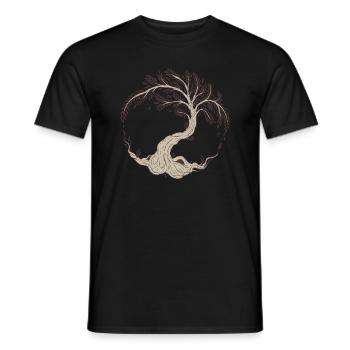 Arbre Yggdrasil Viking Celtique Norse Symbole de vie - T-shirt homme - noir - Devant - AI Model Male 178 light (178cm)