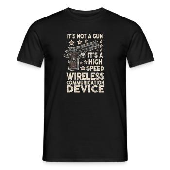 Its Not A Gun Meme Funny Its Not A Gun - Men's T-Shirt - black - Front - AI Model Male 178 light (178cm)