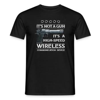 Its Not A Gun Meme Funny Its Not A Gun - Men's T-Shirt - black - Front - AI Model Male 178 light (178cm)