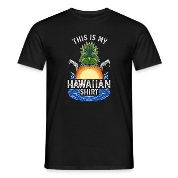 This Is My Hawaiian Palm Summer - Men's T-Shirt - black - Front - AI Model Male 178 light (178cm)