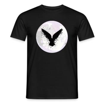 Beautiful Black Crow Raven Bird Watch. Birds Silho - Men's T-Shirt - black - Front - AI Model Male 178 light (178cm)